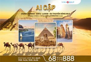 [Tết 2025] (27 Tết) Tour Ai Cập - Cairo – Aswan - Edfu - Luxor